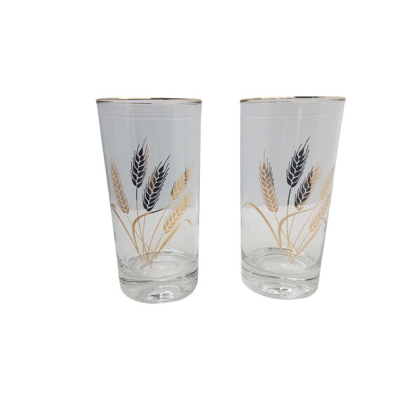 Vintage Homer Laughlin Wheat Pattern Drink Glass Set - Picture 6 of 10